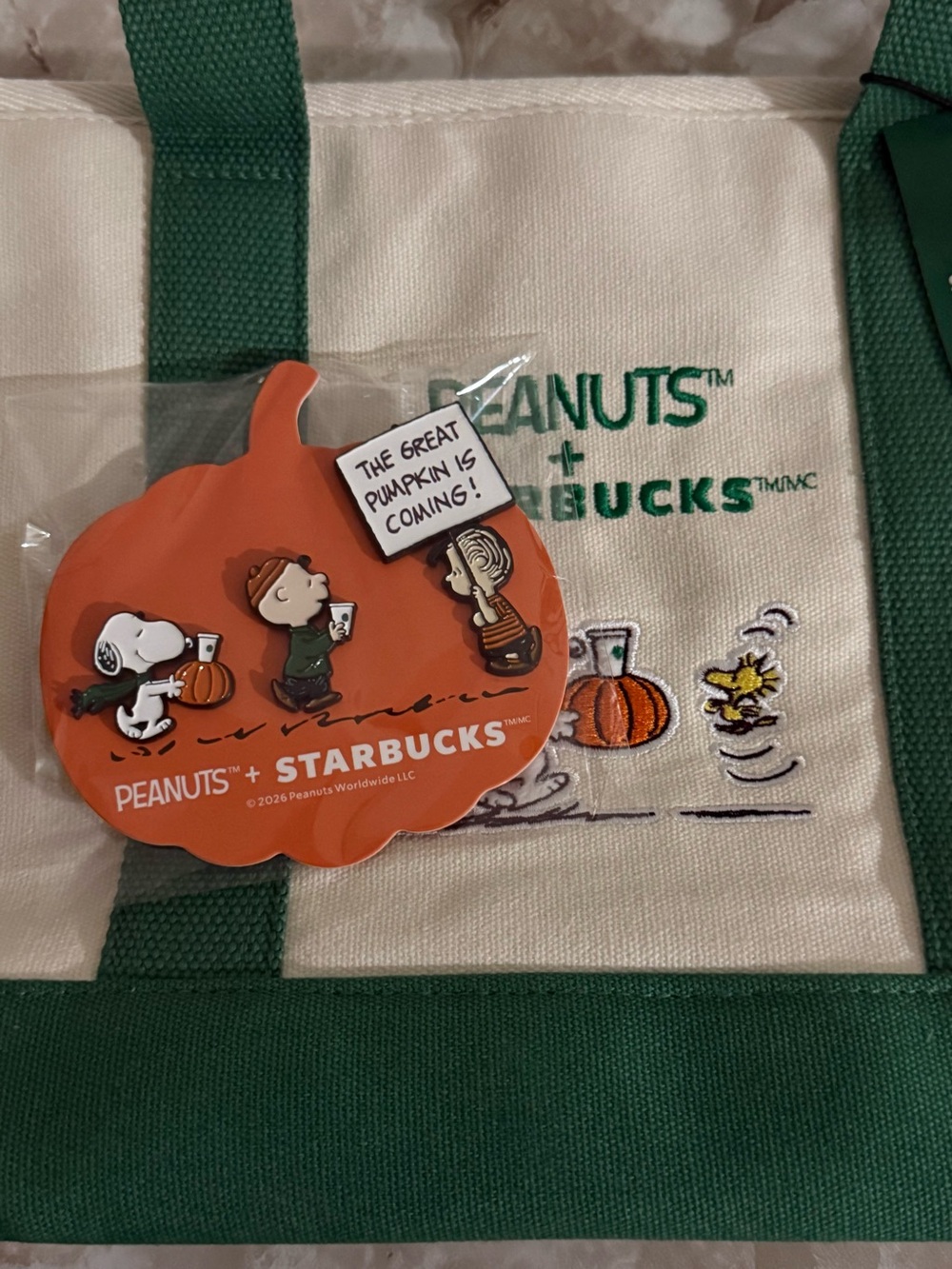 Peanuts x Starbucks Halloween Pumpkin Enamel Pins Set - Picture 2 of 2